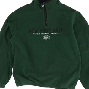 Reebok Green Fleece New York Jets Solid 1/4 Zip Pullover